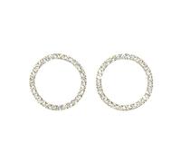 Orecchini a cerchio donna con strass da cerimonia luminosi eleganti a perno