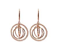 Orecchini a cerchio geometrici a 3 strati con strass orecchini a cerchio sottili pendenti oro argento eleganti accessori da donna regalo per lei piccoli orecchini a cerchio in argento per le donne,