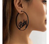 Orecchini A Cerchio Grandi Da 40Mm Vintage Statement Moda Gioielli Regalo Donna