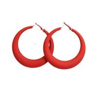 Orecchini a Cerchio Grandi Geometrici in Acrilico 7CM Rosa Rosso Nero Orecchini Moda personalità esagerata Possono modificare la Forma del Viso Orecchini da Donna,Rosso,Taglia Unica