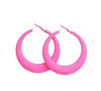 Orecchini a Cerchio Grandi Geometrici in Acrilico da 7 cm Rosa Rosso Nero Orecchini Moda personalità esagerata Possono modificare la Forma del Viso Orecchini da Donna,Rosa Rossa,Taglia Unica