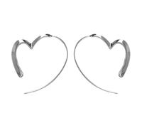 Orecchini a cerchio in acciaio inox, per donna, oro, argento, nero, placcato, grande Hollow Love Shape Metal Wire Hoop per Her Wife Mom Sister Frie, Taglia unica, Metallo, Nessuna pietra preziosa