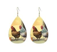 Orecchini a cerchio in acrilico per le donne orecchini pendenti in oro moda boho orecchini pendenti polli italiani ipoallergenici argento orecchini a goccia gioielli regalo San Valentino, One Size