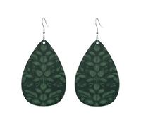 Orecchini a cerchio in acrilico per le donne orecchini pendenti in oro moda boho orecchini pendenti Hunter verde petali floreali modello ipoallergenico argento orecchini a goccia gioielli regalo San
