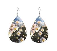 Orecchini a cerchio in acrilico per le donne orecchini pendenti in oro moda boho orecchini pendenti belle margherite argento ipoallergenico orecchini a goccia gioielli regalo San Valentino, One Size