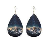 Orecchini a cerchio in acrilico per le donne orecchini pendenti in oro moda boho orecchini pendenti notte stellata le montagne orecchini a goccia in argento ipoallergenico gioielli regalo San