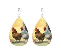 Orecchini a cerchio in acrilico per le donne orecchini pendenti in oro moda boho orecchini pendenti polli italiani ipoallergenici argento orecchini a goccia gioielli regalo San Valentino, One Size