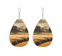 Orecchini a cerchio in acrilico per le donne orecchini pendenti in oro moda boho orecchini pendenti vista del tipico paesaggio toscano argento ipoallergenico orecchini a goccia gioielli regalo San