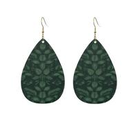 Orecchini a cerchio in acrilico per le donne orecchini pendenti in oro moda boho orecchini pendenti Hunter verde petali floreali modello ipoallergenico argento orecchini a goccia gioielli regalo San