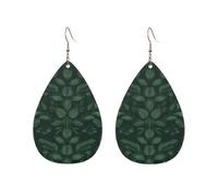 Orecchini a cerchio in acrilico per le donne orecchini pendenti in oro moda boho orecchini pendenti Hunter verde petali floreali modello ipoallergenico argento orecchini a goccia gioielli regalo San