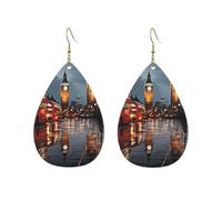 Orecchini a cerchio in acrilico per le donne orecchini pendenti oro moda boho goccia orecchini City of London ipoallergenico argento orecchini a goccia gioielli regalo San Valentino, One Size, Nessuna