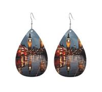 Orecchini a cerchio in acrilico per le donne orecchini pendenti oro moda boho goccia orecchini City of London ipoallergenico argento orecchini a goccia gioielli regalo San Valentino, One Size, Nessuna