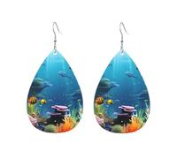 Orecchini a cerchio in acrilico per le donne orecchini pendenti oro moda boho goccia orecchini colorati mondo sottomarino ipoallergenico argento orecchini a goccia gioielli regalo San Valentino, One