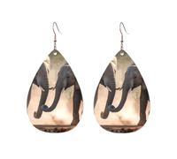 Orecchini a cerchio in acrilico per le donne orecchini pendenti oro moda boho goccia orecchini due elefanti che giocano ipoallergenico argento orecchini a goccia gioielli regalo San Valentino, One