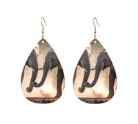 Orecchini a cerchio in acrilico per le donne orecchini pendenti oro moda boho goccia orecchini due elefanti che giocano ipoallergenico argento orecchini a goccia gioielli regalo San Valentino, One