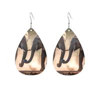 Orecchini a cerchio in acrilico per le donne orecchini pendenti oro moda boho goccia orecchini due elefanti che giocano ipoallergenico argento orecchini a goccia gioielli regalo San Valentino, One