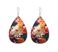 Orecchini a cerchio in acrilico per le donne orecchini pendenti oro moda boho goccia orecchini fiori colorati orecchini a goccia in argento ipoallergenico orecchino a goccia gioielli regalo San