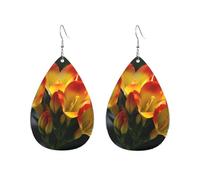 Orecchini a cerchio in acrilico per le donne orecchini pendenti oro moda boho goccia orecchini fresia bella pianta fiore ipoallergenico argento orecchini a goccia gioielli regalo San Valentino, One