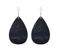 Orecchini a cerchio in acrilico per le donne orecchini pendenti oro moda boho goccia orecchini luna notte ipoallergenico argento orecchini a goccia gioielli regalo San Valentino, One Size, Nessuna