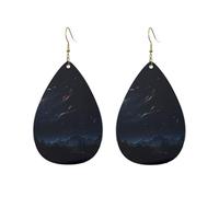 Orecchini a cerchio in acrilico per le donne orecchini pendenti oro moda boho goccia orecchini luna notte ipoallergenico argento orecchini a goccia gioielli regalo San Valentino, One Size, Nessuna