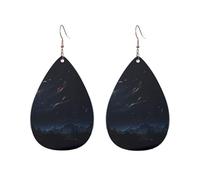 Orecchini a cerchio in acrilico per le donne orecchini pendenti oro moda boho goccia orecchini luna notte ipoallergenico argento orecchini a goccia gioielli regalo San Valentino, One Size, Nessuna