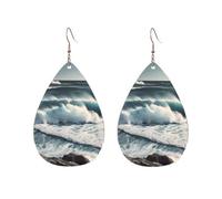 Orecchini a cerchio in acrilico per le donne orecchini pendenti oro moda boho goccia orecchini mari selvaggi ipoallergenici argento orecchini a goccia gioielli regalo San Valentino, One Size, Nessuna
