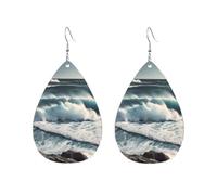 Orecchini a cerchio in acrilico per le donne orecchini pendenti oro moda boho goccia orecchini mari selvaggi ipoallergenici argento orecchini a goccia gioielli regalo San Valentino, One Size, Nessuna