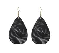 Orecchini a cerchio in acrilico per le donne orecchini pendenti oro moda boho goccia orecchini pendenti seta nera rughe argento ipoallergenico orecchini a goccia gioielli regalo San Valentino, One
