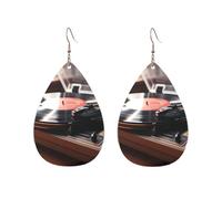 Orecchini a cerchio in acrilico per le donne orecchini pendenti oro moda boho goccia orecchini pendenti giradischi argento ipoallergenico orecchini a goccia gioielli regalo San Valentino, One Size