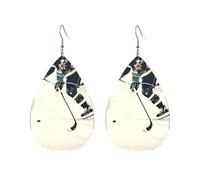 Orecchini a cerchio in acrilico per le donne orecchini pendenti oro moda boho goccia orecchini pendenti modello hockey su ghiaccio ipoallergenico argento orecchini a goccia gioielli regalo San