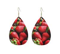 Orecchini a cerchio in acrilico per le donne orecchini pendenti oro moda boho goccia orecchini pendenti fragole fresche ipoallergenici argento orecchini a goccia gioielli regalo San Valentino, One