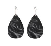 Orecchini a cerchio in acrilico per le donne orecchini pendenti oro moda boho goccia orecchini pendenti seta nera rughe argento ipoallergenico orecchini a goccia gioielli regalo San Valentino, One