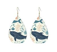 Orecchini a cerchio in acrilico per le donne orecchini pendenti oro moda boho goccia orecchini pendenti balena subacquea ipoallergenico argento orecchini a goccia gioielli regalo San Valentino, One