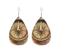 Orecchini a cerchio in acrilico per le donne orecchini pendenti oro moda boho goccia orecchini pendenti legge della bussola navigazione argento ipoallergenico orecchini a goccia gioielli regalo San