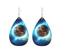 Orecchini a cerchio in acrilico per le donne orecchini pendenti oro moda boho goccia orecchini pendenti blu terra nello spazio ipoallergenico argento orecchini a goccia gioielli regalo San Valentino