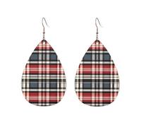 Orecchini a cerchio in acrilico per le donne orecchini pendenti oro moda boho goccia orecchini pendenti vecchio plaid a scacchi ipoallergenico argento orecchini a goccia gioielli regalo San Valentino