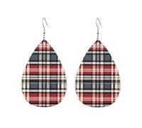 Orecchini a cerchio in acrilico per le donne orecchini pendenti oro moda boho goccia orecchini pendenti vecchio plaid a scacchi ipoallergenico argento orecchini a goccia gioielli regalo San Valentino