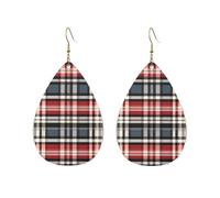 Orecchini a cerchio in acrilico per le donne orecchini pendenti oro moda boho goccia orecchini pendenti vecchio plaid a scacchi ipoallergenico argento orecchini a goccia gioielli regalo San Valentino