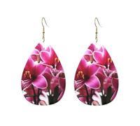 Orecchini a cerchio in acrilico per le donne orecchini pendenti oro moda boho goccia orecchini pendenti fiori giglio argento ipoallergenico orecchini a goccia gioielli regalo San Valentino, One Size