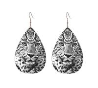 Orecchini a cerchio in acrilico per le donne orecchini pendenti oro moda boho goccia orecchini pendenti nero bianco leopardo animale ipoallergenico argento orecchini a goccia gioielli regalo San