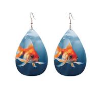 Orecchini a cerchio in acrilico per le donne orecchini pendenti oro moda boho goccia orecchini pesce ipoallergenico argento orecchini a goccia gioielli regalo San Valentino, One Size, Nessuna pietra