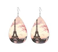 Orecchini a cerchio in acrilico per le donne orecchini pendenti oro moda boho goccia orecchini romantici Torre di Parigi ipoallergenico argento orecchini a goccia gioielli regalo San Valentino, One