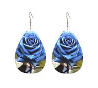 Orecchini a cerchio in acrilico per le donne orecchini pendenti oro moda boho goccia orecchini romantici blu rosa ipoallergenico argento orecchini a goccia gioielli regalo San Valentino, One Size