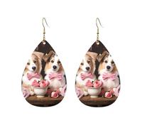 Orecchini a cerchio in acrilico per le donne orecchini pendenti oro moda boho goccia orecchini romantici amore coppia cane ipoallergenico argento orecchini a goccia gioielli regalo San Valentino, One