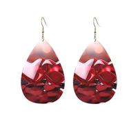 Orecchini a cerchio in acrilico per le donne orecchini pendenti oro moda boho goccia orecchini rossi San Valentino cuori ipoallergenici argento orecchini a goccia gioielli regalo San Valentino, One