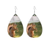 Orecchini a cerchio in acrilico per le donne orecchini pendenti oro moda boho goccia orecchini scoiattolo tenere un ombrelli orecchini a goccia in argento ipoallergenico gioielli regalo San Valentino