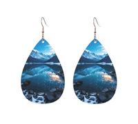 Orecchini a cerchio in acrilico per le donne orecchini pendenti oro moda boho goccia orecchini stellati inverno notte ipoallergenica argento orecchini a goccia gioielli regalo San Valentino, One Size