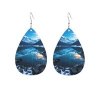 Orecchini a cerchio in acrilico per le donne orecchini pendenti oro moda boho goccia orecchini stellati inverno notte ipoallergenica argento orecchini a goccia gioielli regalo San Valentino, One Size