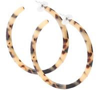 Orecchini a cerchio in acrilico tartaruga acrilico orecchini donna leopardo stampa, Medio, Plastica
