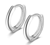Orecchini a Cerchio in Argento 925 Donna Uomo 7mm 8mm 9mm 10mm 12mm Semplici Piccoli Cerchi per Cartilagine Trago Elica Anello Orecchio Huggy Creolo
